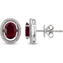 Harem Altın 2.34 Ct Pırlantalı Yakut Küpe Rtk9