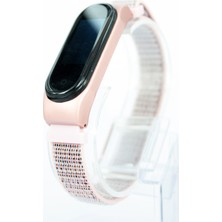 Case 4U Xiaomi Mi Band 4 - Mi Band 3 Kumaş Desenli Renkli Kayış Kordon Rose Gold*