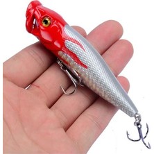 Balık Avcısı Balıkavcısı Büyük Popper Yapay Balık Yem Lures 9.5 cm 12G 3D Gözler Yem Topwater Crankbait Wobblers