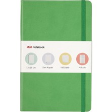 Matt Notebook Lastikli Defter Noktalı 13 x 21 cm Yeşil