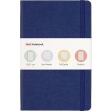 Matt Notebook Lastikli Defter Noktalı 13 x 21 cm Lacivert