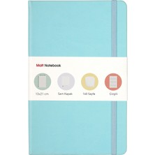 Matt Notebook Lastikli Defter Çizgili 13 x 21 cm Mavi