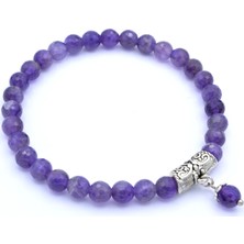 Murty99 Hakiki Doğal Faset Kesim Ametist Bileklik 1.kalite 003