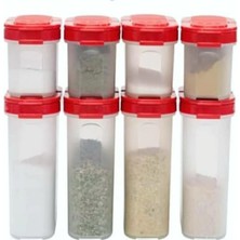 Tupperware Baharatçık Set Standlı 16 Lı Set Kırmızı Renk