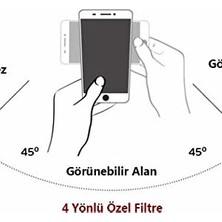 Glass Apple iPhone 6 Plus Tam Kaplayan Privacy Hayalet Cam Ekran Koruyucu Beyaz