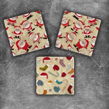 Oscar Stone Decor Yılbaşı Doğaltaş Magnet - 3'lü Set