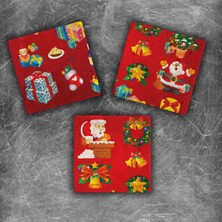 Oscar Stone Decor Yılbaşı Doğaltaş Magnet - 3'lü Set