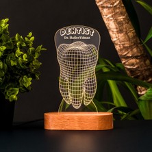 Hediye Sepeti Hediyesepeti Diş Hekimine Hediye 3 Boyutlu LED Lamba