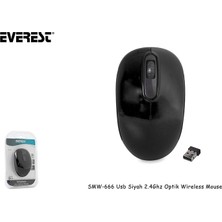 Everest SMW-666 USB Siyah 2.4Ghz Optik Wireless Mouse