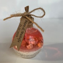 Antrasit Organizasyon Küre Şişe Pembe Jel Mum Nikah Nişan Söz Bebek Şekeri Hediyelik 20'li