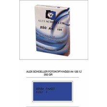 Alex Schoeller A4 250 gr. Fotokopi Kağıdı 125'li ( Koli 3 Paket )