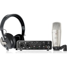 Behringer U-Phoria Studio Pro Stüdyo Kayıt Paketi (C-1 Kondenser Mikrofon + UMC202HD Ses Kartı + HPS5000 Stüdyo Kulaklık)
