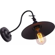 Mylight Retro Aplik Siyah Içi Altın   23 cm