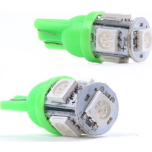 Demethome 10 Adet Dipsiz Giriş T10 5 LED Araç Park Lambası Ampül T10 5050 5 Smd LED Renk Seçenekli