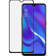 Microcase Oppo A5S Tam Kaplayan Çerçeveli Tempered Ekran Koruyucu - Siyah