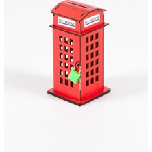 Dünyadan Hediyeler Ahşap Kumbara London Telefon Kulübesi 16 cm