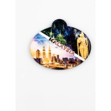 Dünyadan Hediyeler Malezya Kuala Lumpur Temalı Oval Magnet