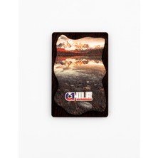 Dünyadan Hediyeler Şili Temalı Deri Magnet Ahşap Tabaka