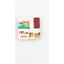 Dünyadan Hediyeler Katar Temalı Dörtlü Taş Magnet