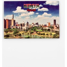 Dünyadan Hediyeler Kenya Temalı Ahşap Kartpostal Magnet