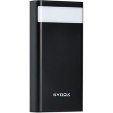 Syrox 30.000 Mah LED Işıklı Powerbank Yedek Batarya Hızlı Şarj