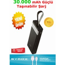 Syrox 30.000 Mah LED Işıklı Powerbank Yedek Batarya Hızlı Şarj