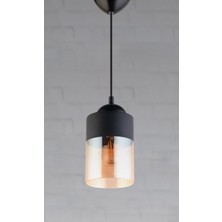 Riolight  Retro Tekli Siyah Bal Cam Sarkıt