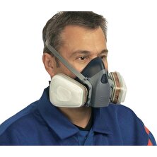 3M 7502 Yarım Yüz Maskesi ve 3M 6059 Abek1 Maske Filtresi