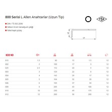 Ceta Form 800 Serisi Uzun Allen Anahtar - 805 - 5 mm
