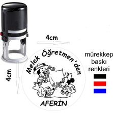 Mod Kaşe Kişiye Özel Aferin Öğretmen Kaşesi