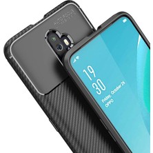 Gpack Oppo Reno 2z Negro Karbon Dizayn Silikon Kılıf Lacivert