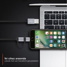 LinkTech K555 2in1 Lightning / Micro USB Şarj Kablosu