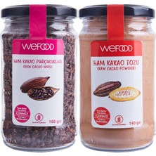 Wefood Ham Kakao Tozu 140 gr + Ham Kakao Parçacıkları 150 gr