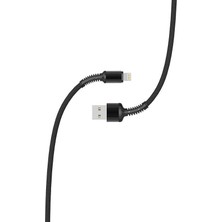 kavim LS65 Lightning Hızlı Şarj ve Data Kablosu 3 mt 2.4A Siyah