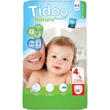 Tidoo Nature Bebek Bezi 4 Beden Numara 7-18 kg 50 Ekolojik Antialerjik Jumbo Paket