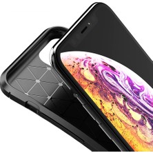 Microcase Apple iPhone 11 Pro Max Maxy Serisi Carbon Fiber Silikon Tpu Kılıf - Siyah