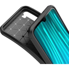 Microcase Xiaomi Redmi Note 8 Maxy Serisi Carbon Fiber Silikon Tpu Kılıf - Siyah