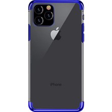 Microcase Apple iPhone 11 Pro Max Plating Series Soft Silikon Kılıf Mavi