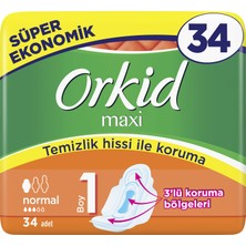 Orkid Maxi Normal 34 Adet Süper Ekonomik Paket Hijyenik Ped