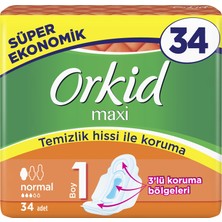 Orkid Maxi Normal 34 Adet Süper Ekonomik Paket Hijyenik Ped