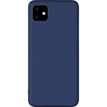 Microcase Apple iPhone 11 Premium Matte Silikon Kılıf - Lacivert