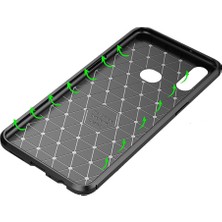 Microcase Samsung Galaxy A10s Maxy Serisi Carbon Fiber Silikon Tpu Kılıf - Siyah