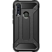 Microcase Samsung Galaxy A20s King Serisi Armor Perfect Koruma Kılıf - Siyah