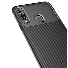 Microcase Samsung Galaxy A20s Maxy Serisi Carbon Fiber Silikon Tpu Kılıf - Siyah