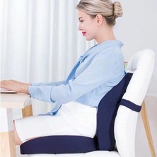 Style Visco-Elastik Oturma ve Sırt Minder 2 'li Set Bel Ofis Sırt Destek Yastığıi