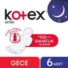 Kotex Ultra Gece Ped 6 x 4 Adet