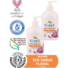 Ecos3 Organik Sıvı Sabun Floral 2’li Set 2 x 500 ml