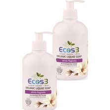 Ecos3 Organik Sıvı Sabun Beyaz Manolya 2’li Set (2 x 500 ml )