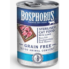 Bosphorus Tahılsız Kuzulu Kısır Kedi Maması - 12'li