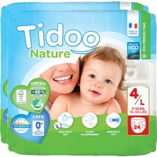 Tidoo Nature Bebek Bezi 4 Beden Numara 7-18 kg 24X2 48 Adet Ekolojik Antialerjik